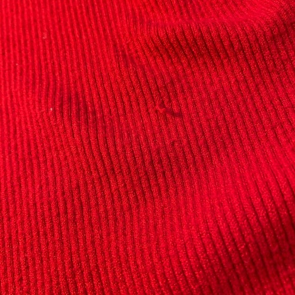 CHELSEA AND THEODORE Ribbed Festive Red Sweater L - Picture 3 of 5